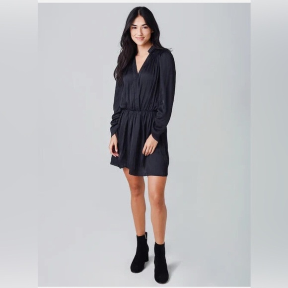 Zadig & Voltaire women Faux Wrap Short Mini Dress Small Navy Reveal Viscose $498 - Picture 3 of 8